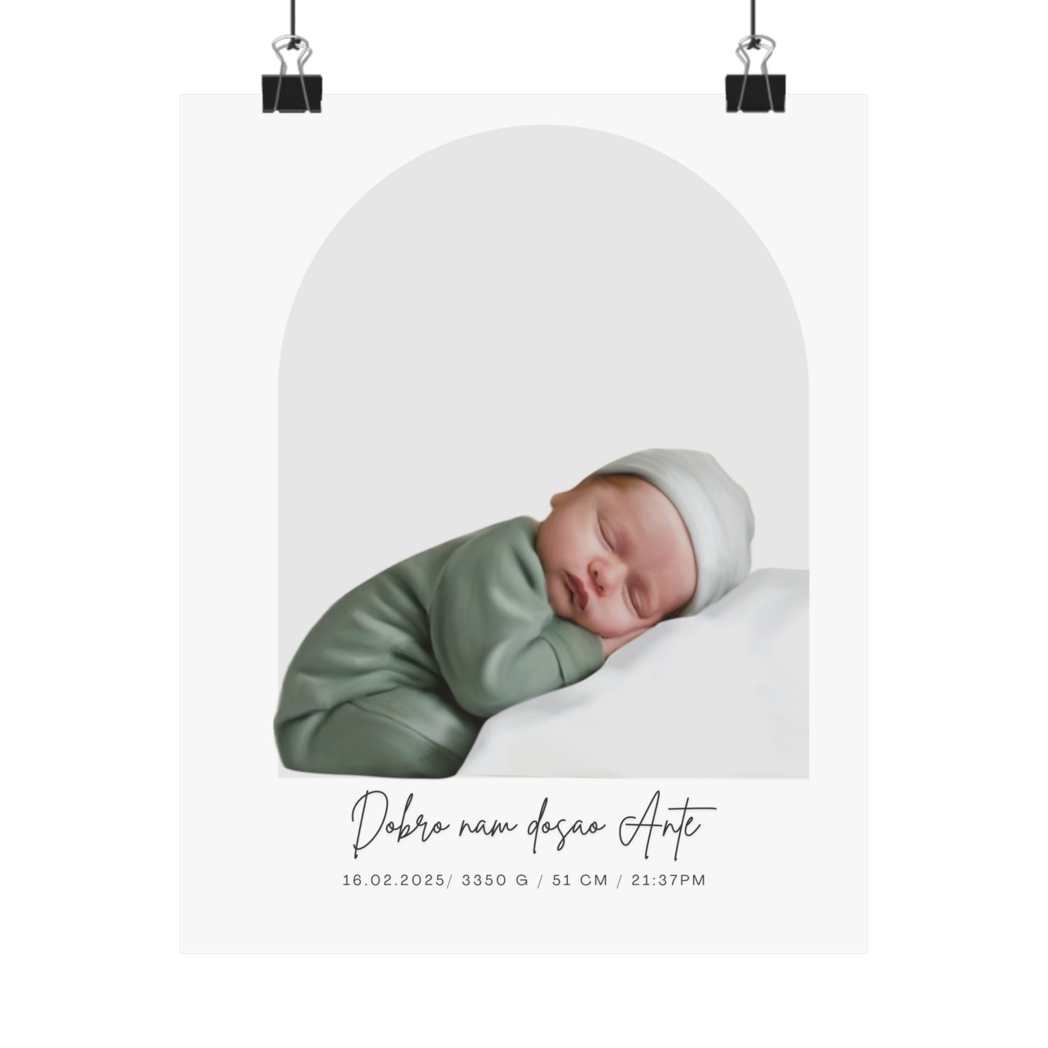 Personalizirani Birth Poster unframed